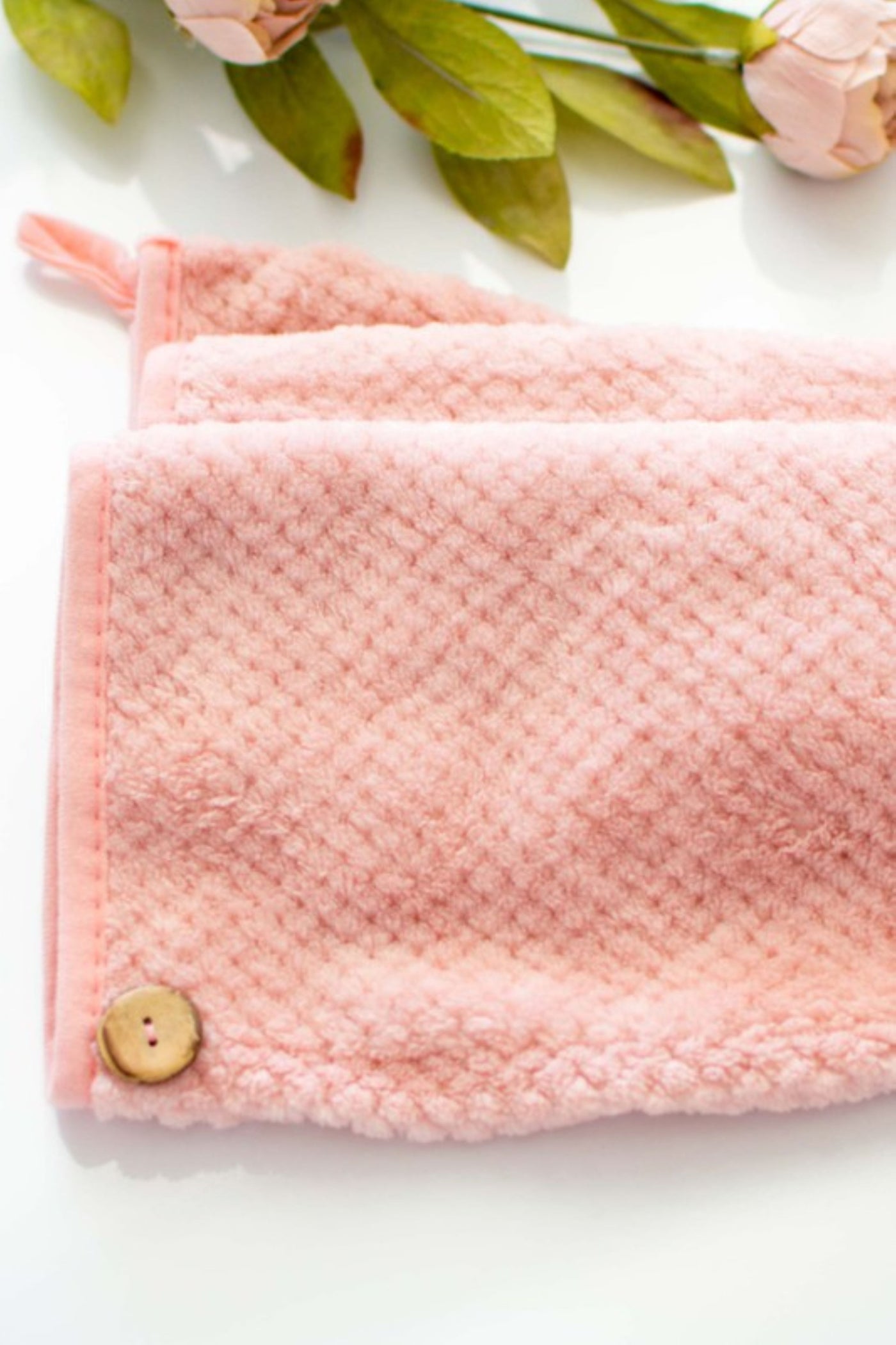 Blush Wrapped Up Microfiber Hair Towel - Madison and Mallory