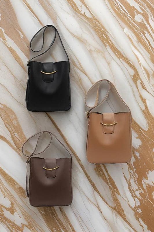 Vegan leather bucket bag sale