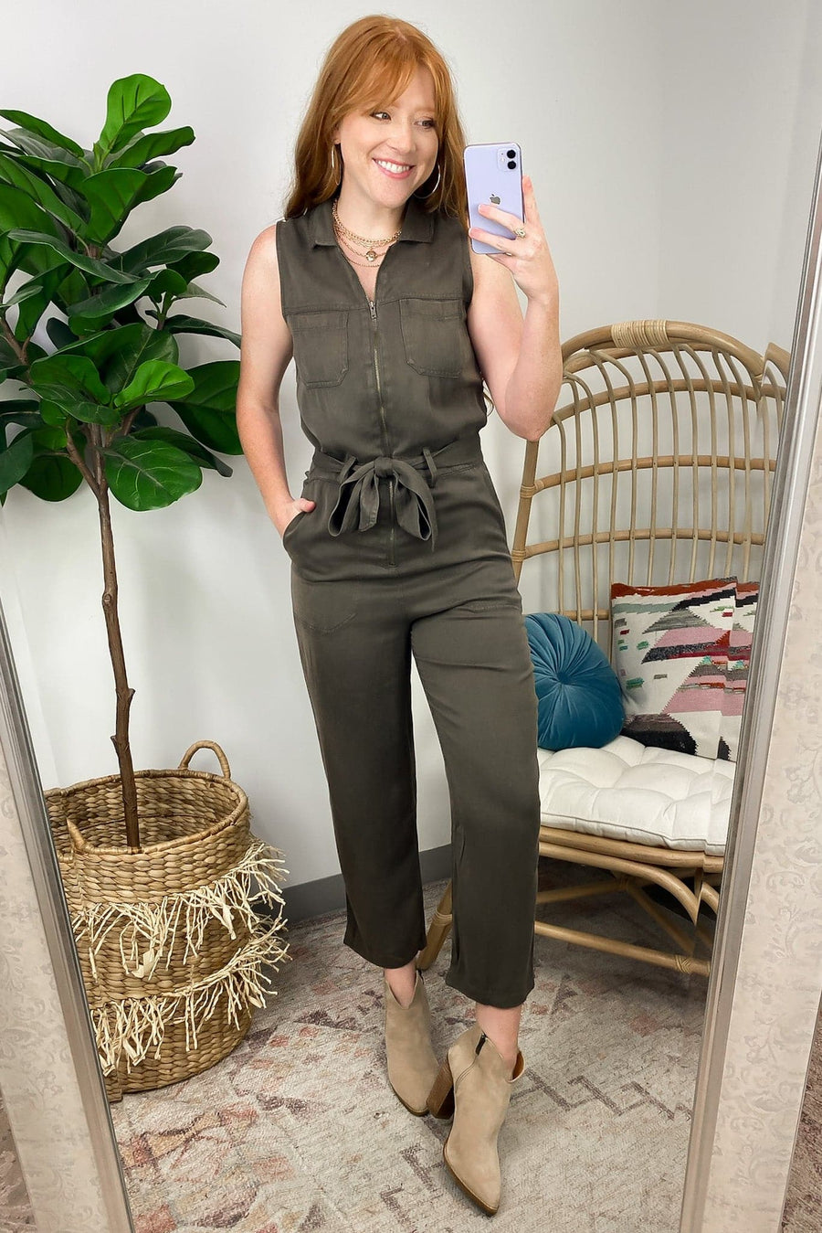  Absolutely Thriving Zip Up Utility Jumpsuit - FINAL SALE - Madison and Mallory