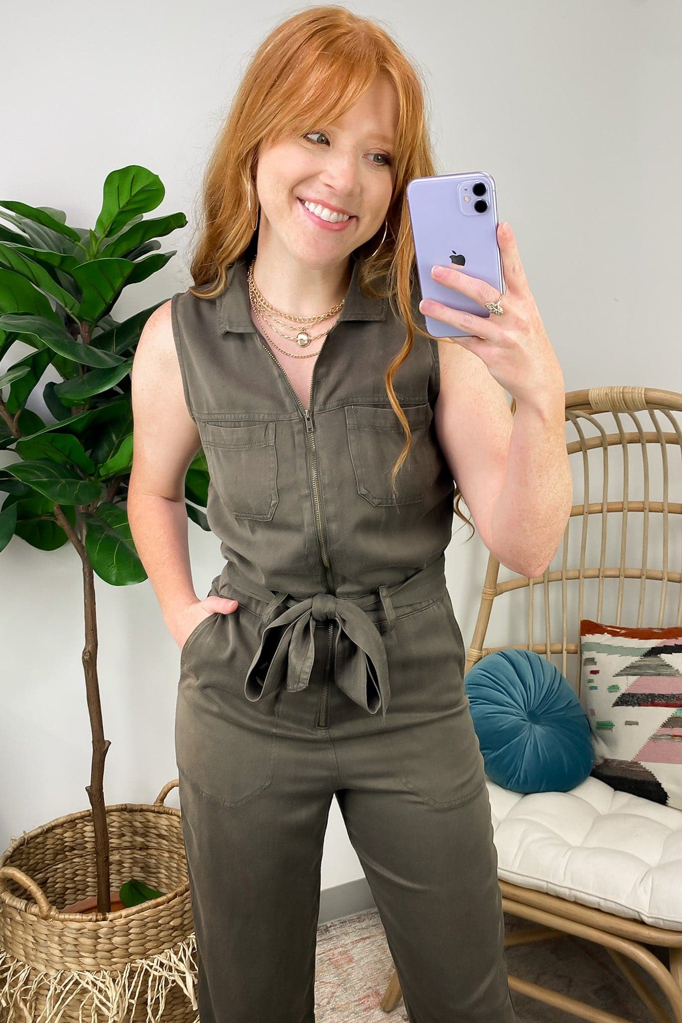  Absolutely Thriving Zip Up Utility Jumpsuit - FINAL SALE - Madison and Mallory
