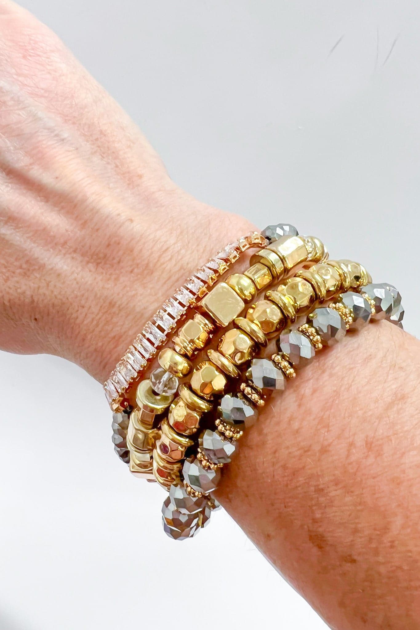  Allysia Glass Beaded Bracelet Stack - Madison and Mallory