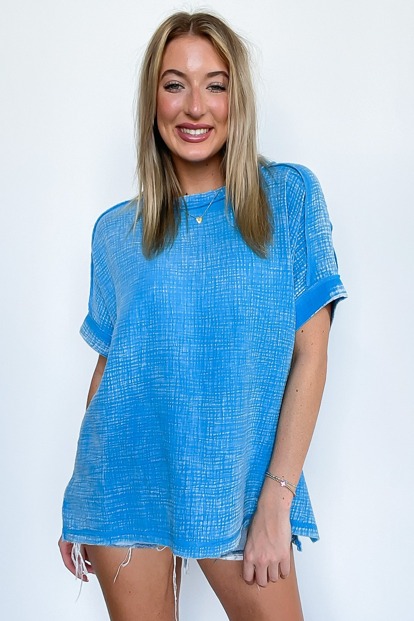 Ashton Acid Wash Double Gauze Top - BACK IN STOCK - Madison and Mallory