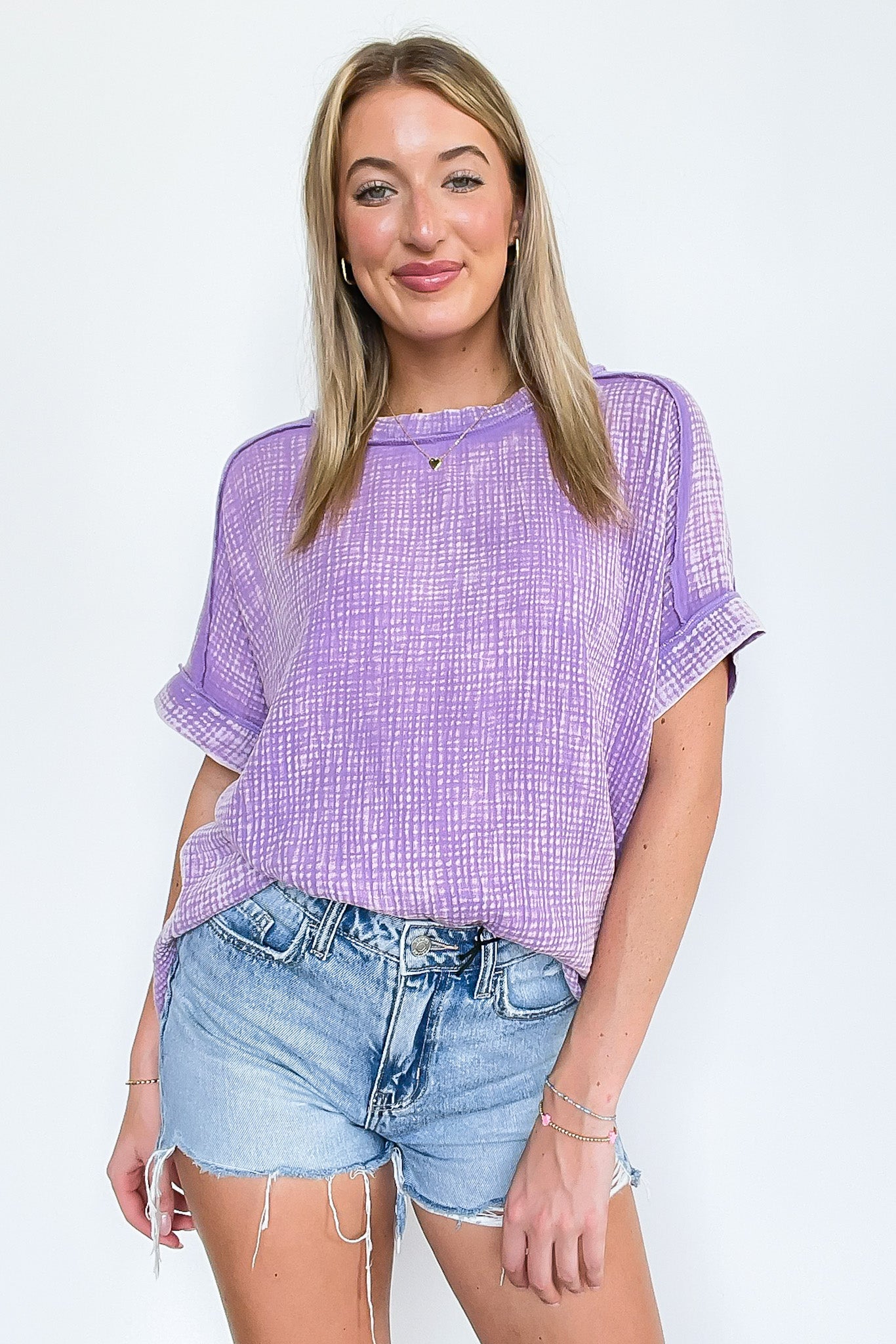 Ashton Acid Wash Double Gauze Top - BACK IN STOCK - Madison and Mallory