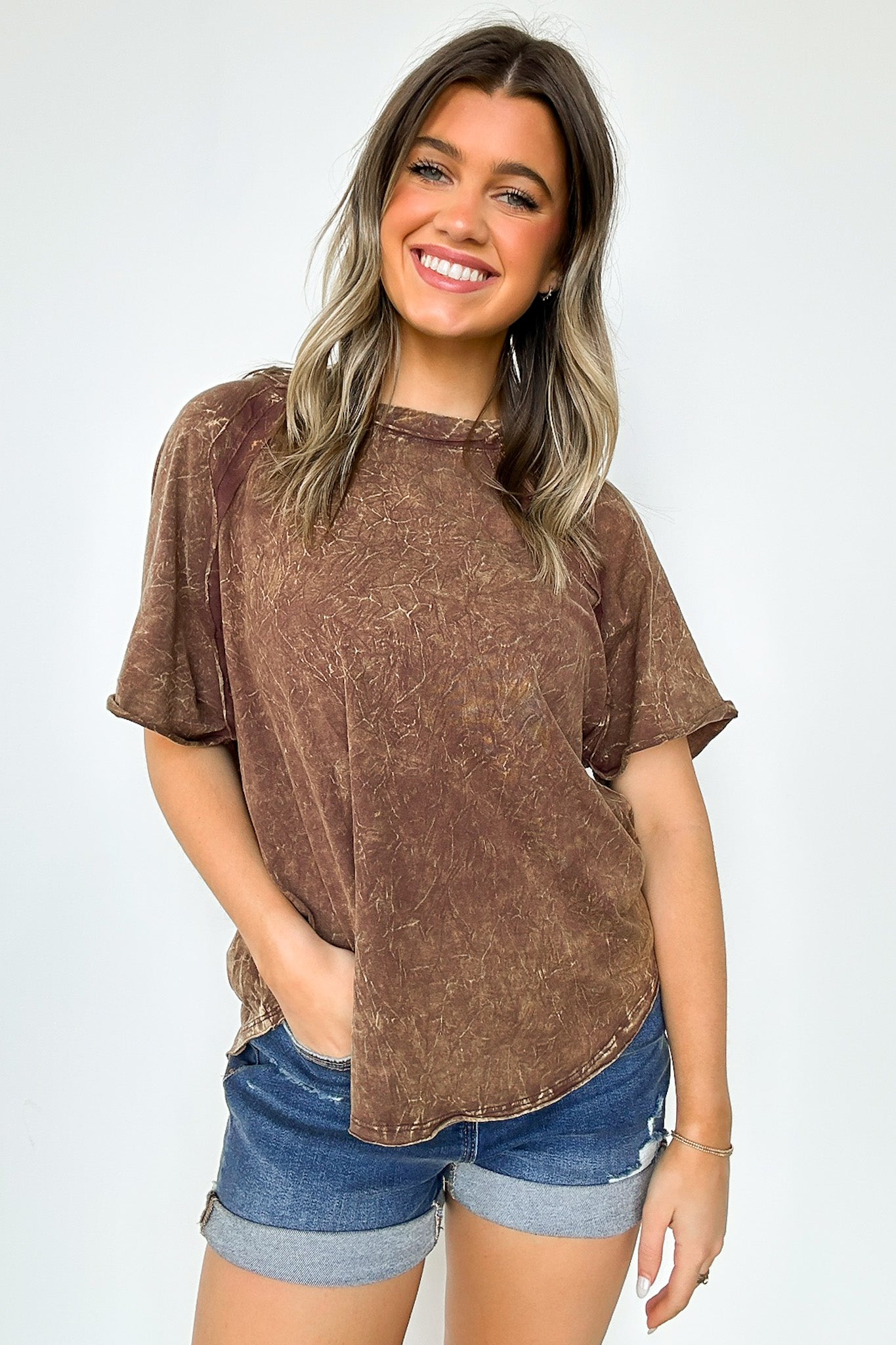  Carowyn Mineral Wash Relaxed Fit Top - Madison and Mallory