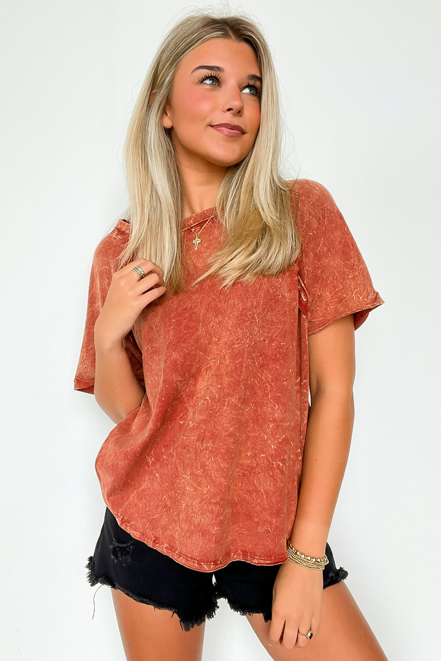 Carowyn Mineral Wash Relaxed Fit Top
