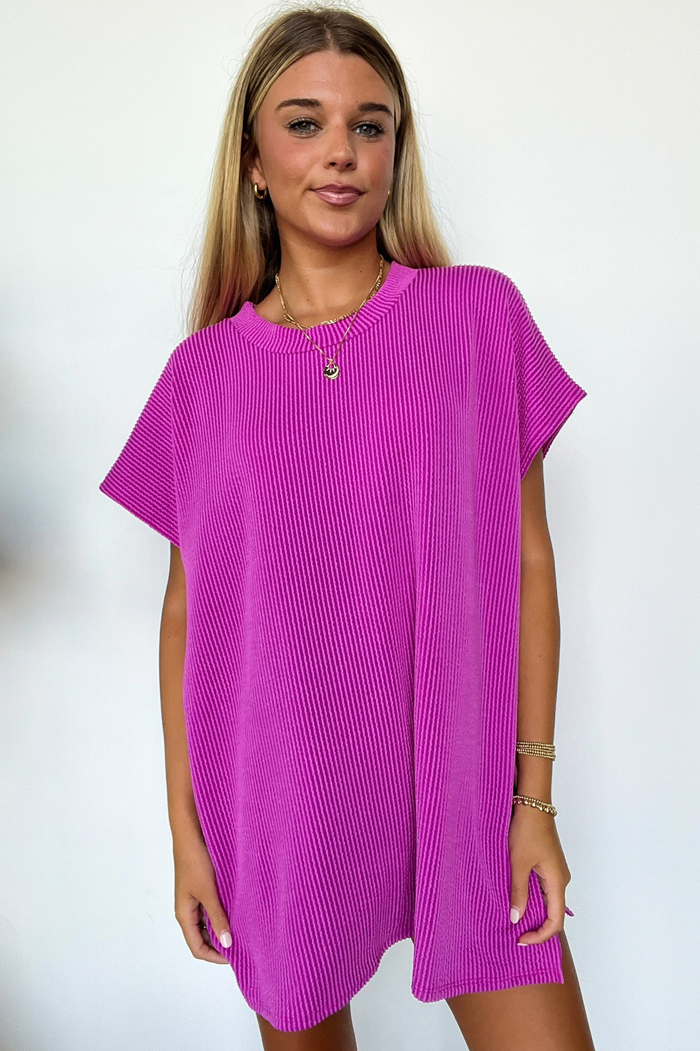 Casual Favorite Short Sleeve Side Slit Tunic Top - BACK IN STOCK - Madison and Mallory