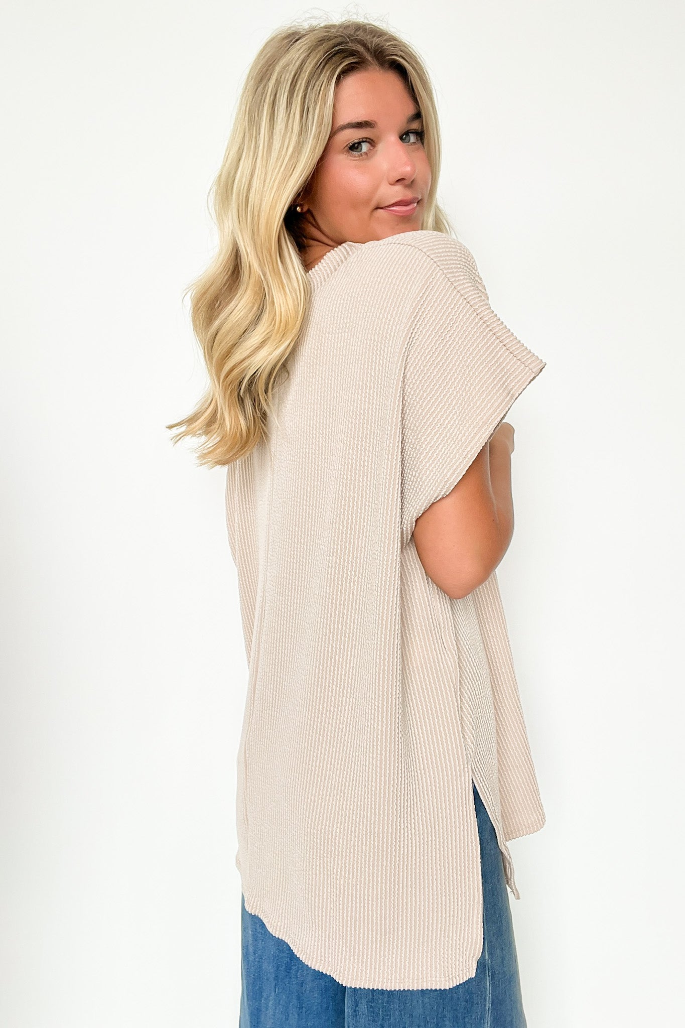 Casual Favorite Short Sleeve Side Slit Tunic Top - BACK IN STOCK - Madison and Mallory