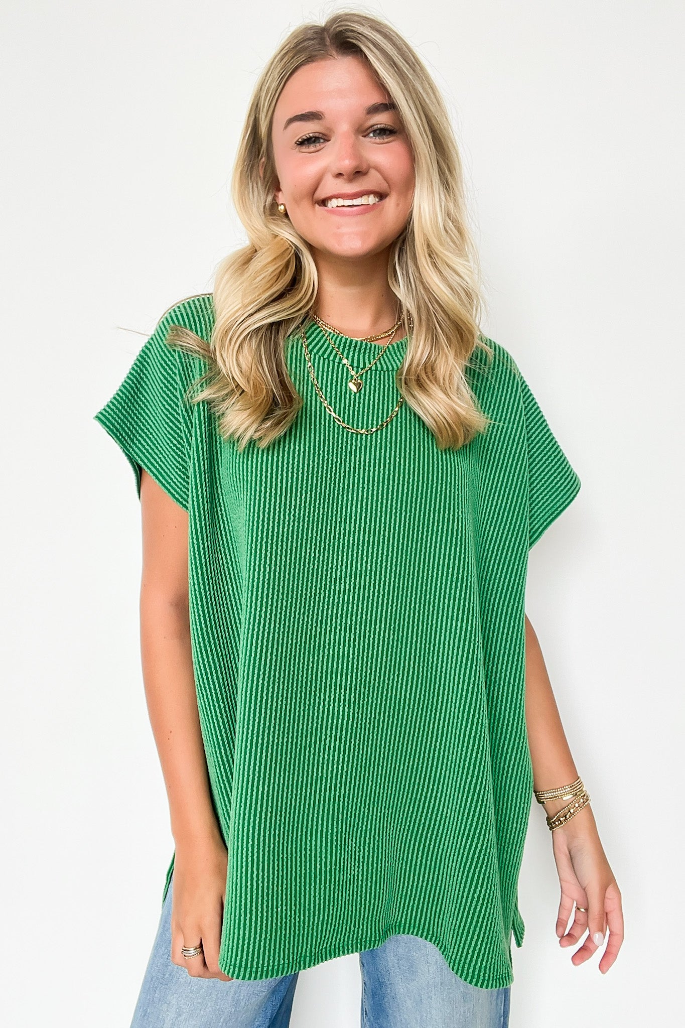 Casual Favorite Short Sleeve Side Slit Tunic Top - BACK IN STOCK - Madison and Mallory