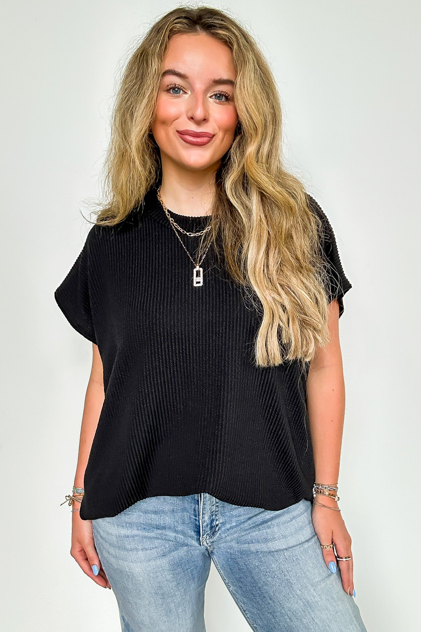 Casual Favorite Short Sleeve Side Slit Tunic Top - BACK IN STOCK
