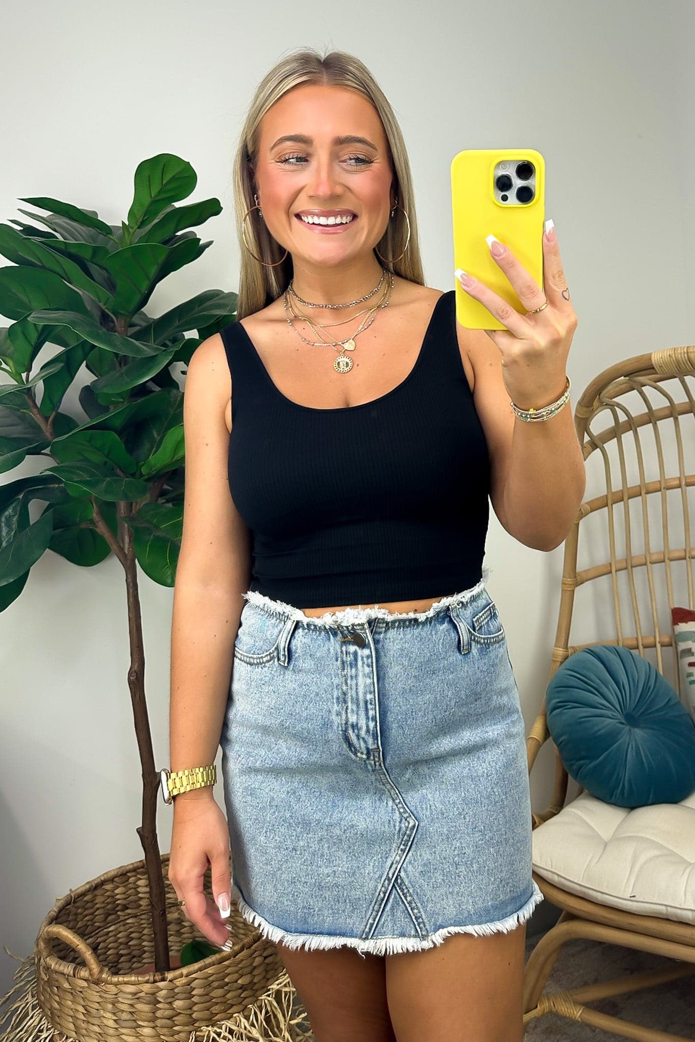 Black / SM Catch Up Ribbed Cropped Brami Top - FINAL SALE - Madison and Mallory