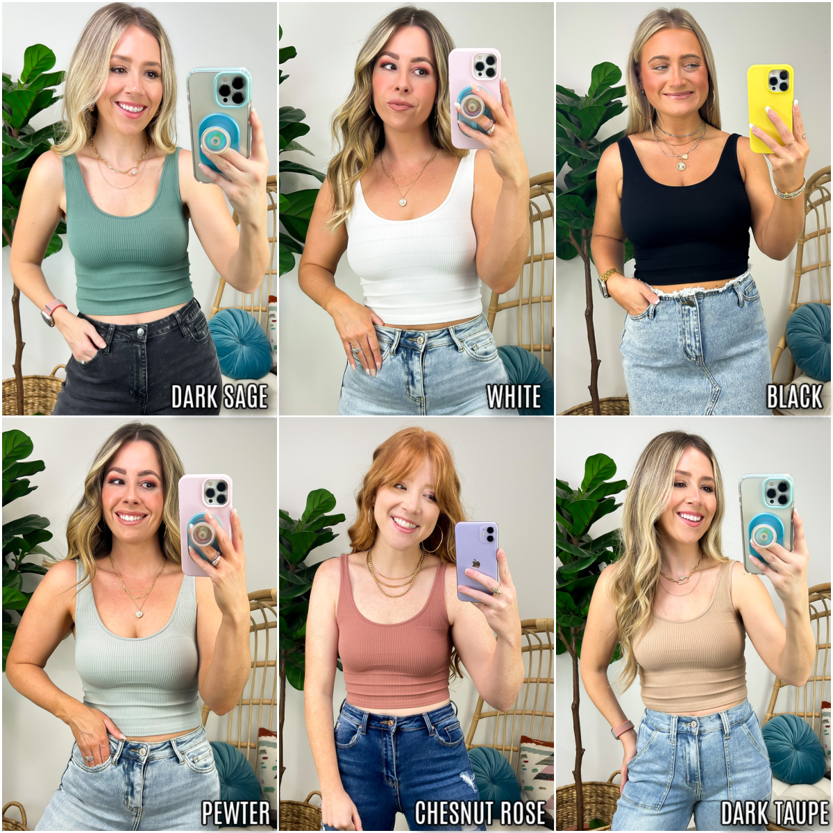 Catch Up Ribbed Cropped Brami Top - FINAL SALE - Madison and Mallory