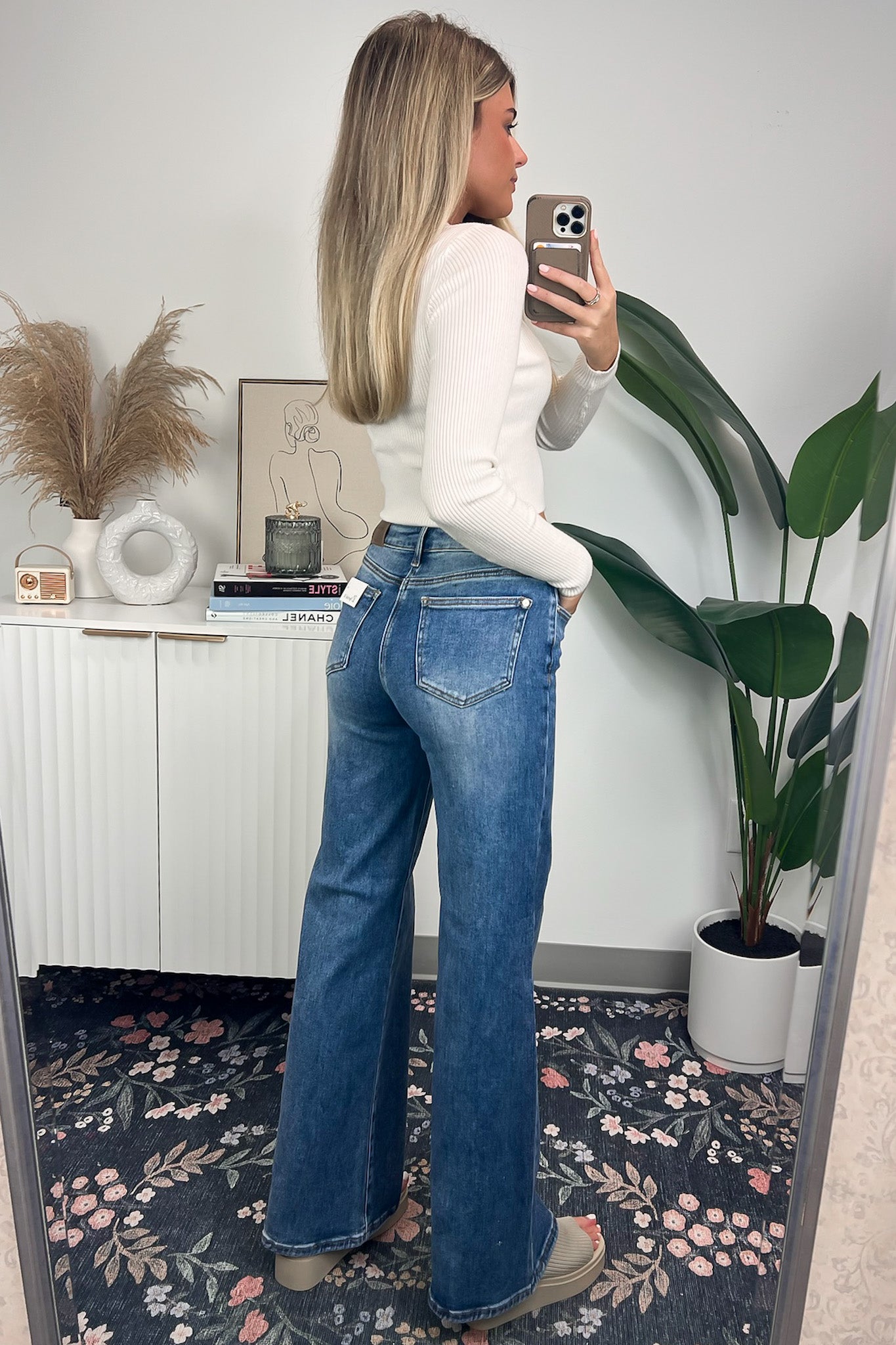  Chanelle Super Stretch Mid Rise Straight Jeans - Madison and Mallory