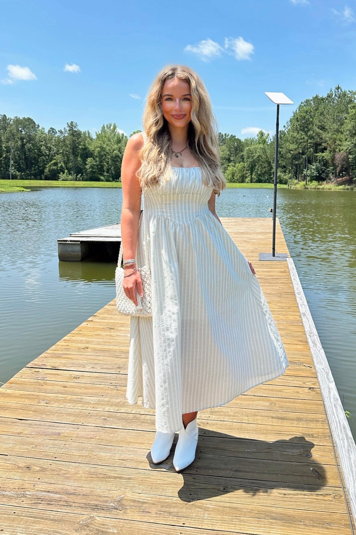 Chicline Stripe Midi Dress - Madison and Mallory