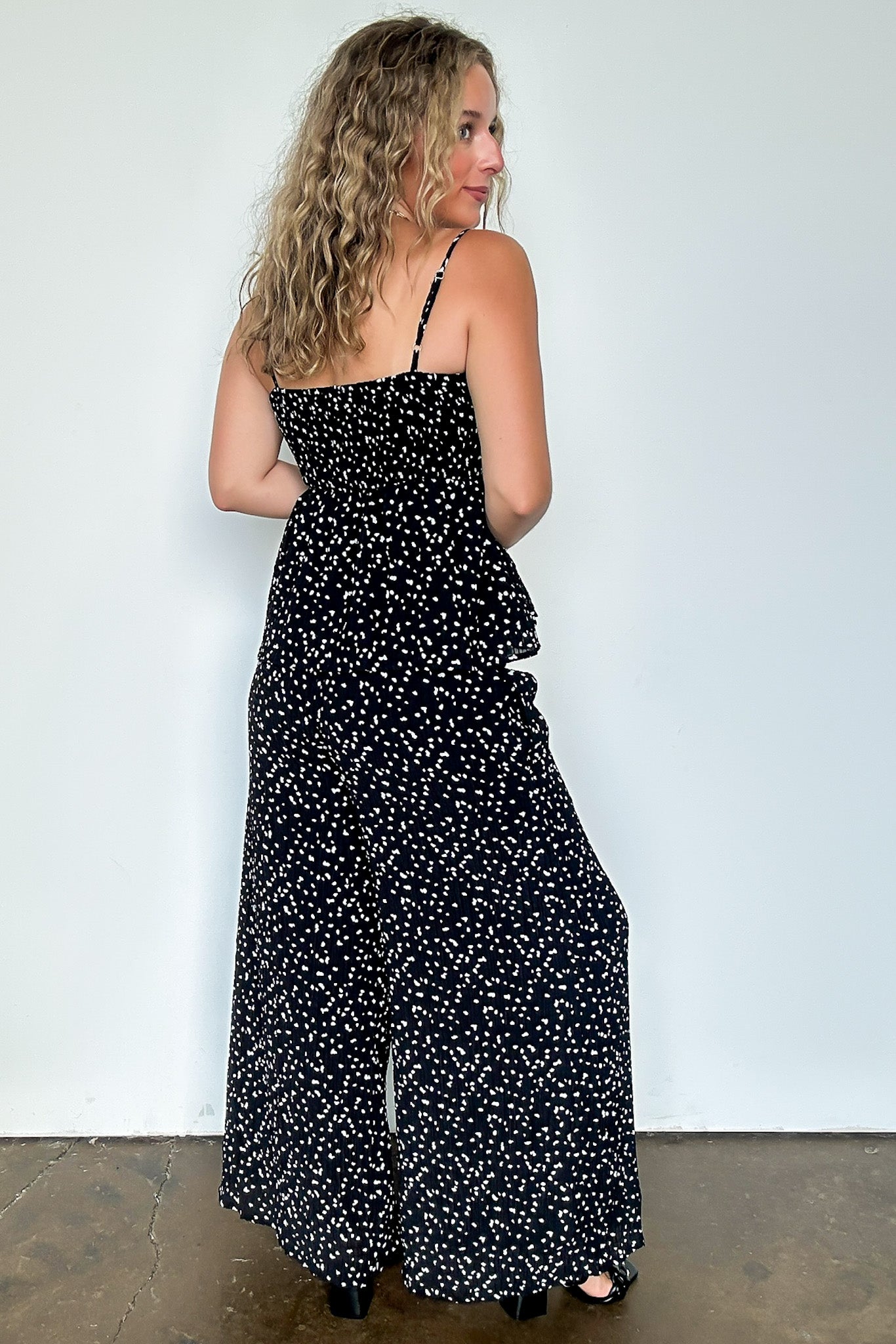 Confetti Flare High Waist Flowy Pants - Madison and Mallory