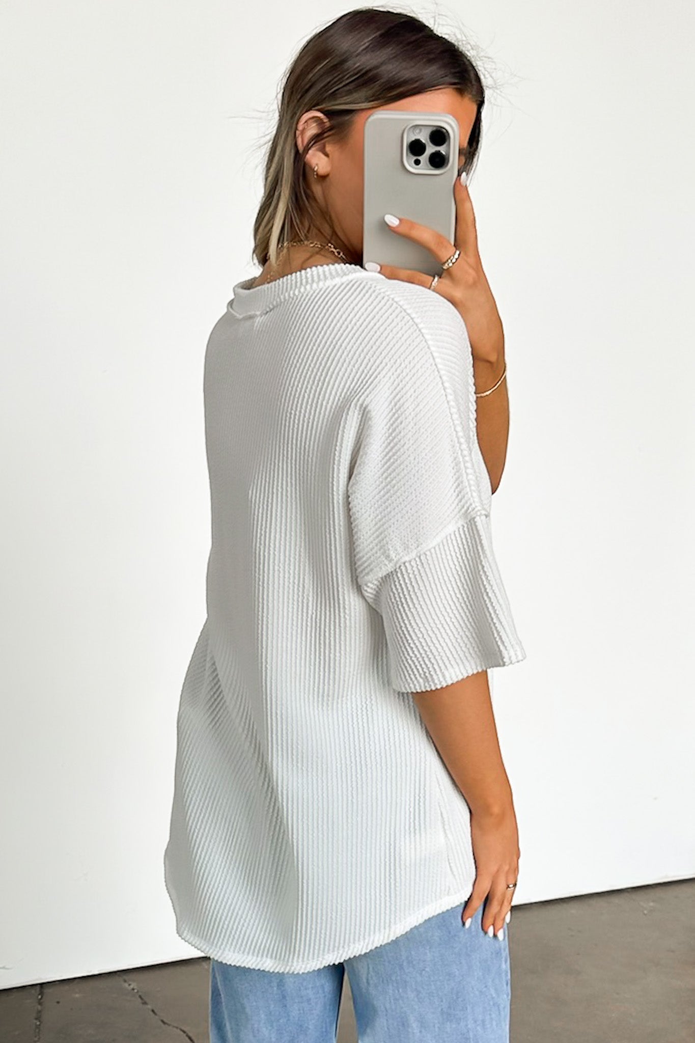 Conner Rib Knit Raw Edge Top - FINAL SALE - Madison and Mallory