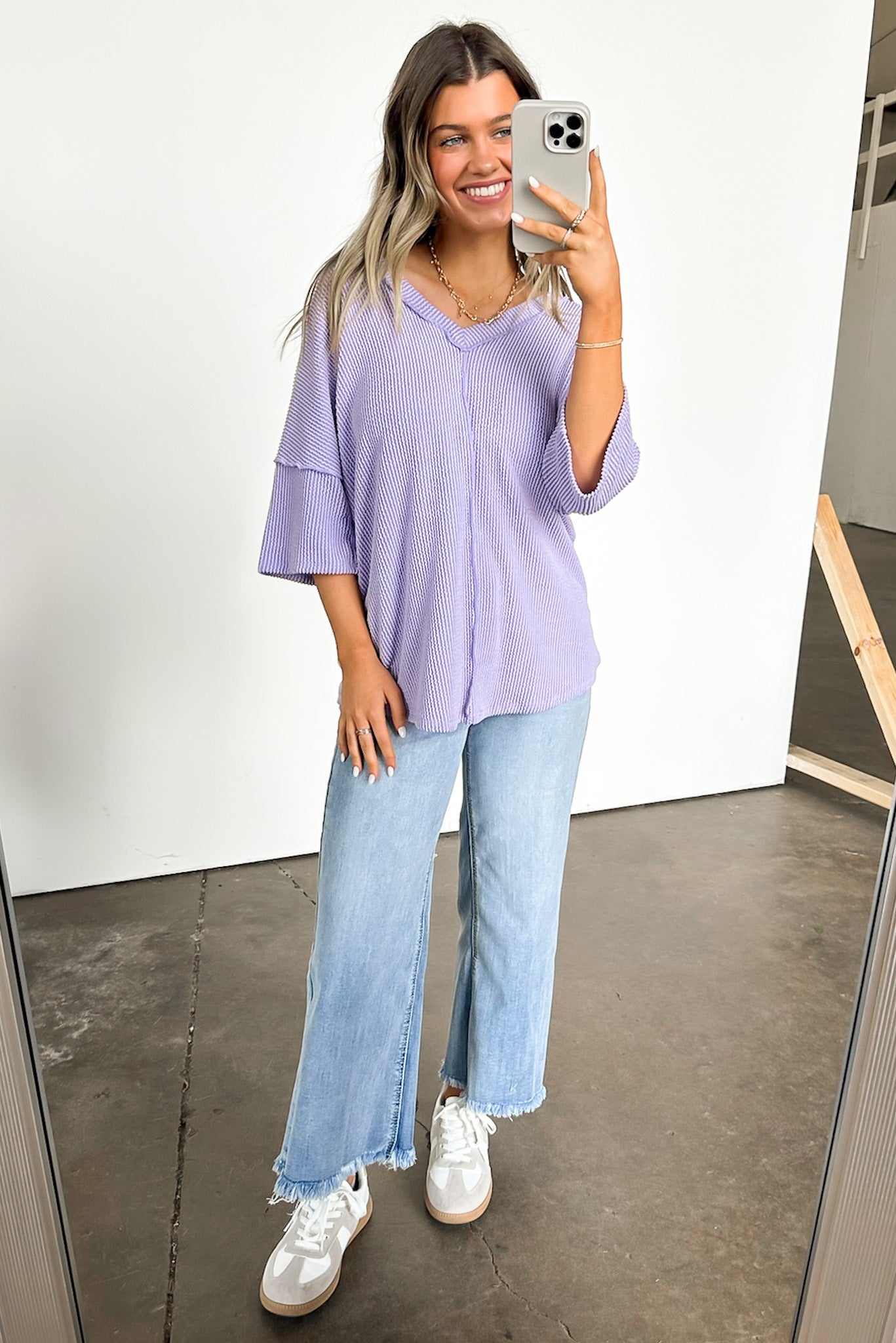 Conner Rib Knit Raw Edge Top - FINAL SALE - Madison and Mallory