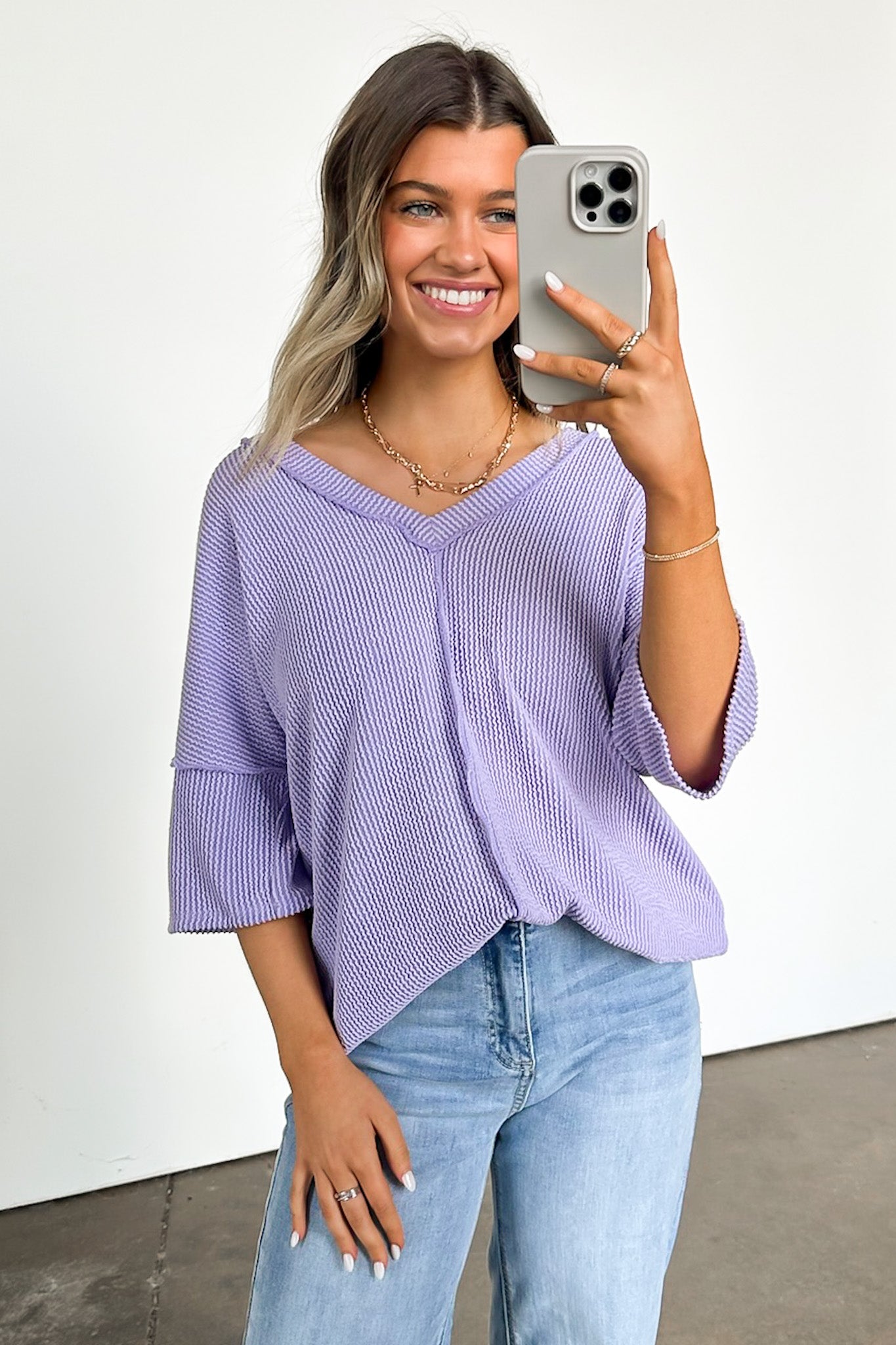 Conner Rib Knit Raw Edge Top - FINAL SALE - Madison and Mallory