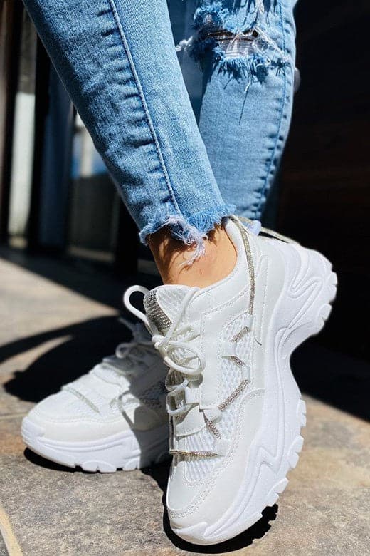  Daily Vibe Metallic Edge Chunky Lace Up Sneaker - FINAL SALE - Madison and Mallory