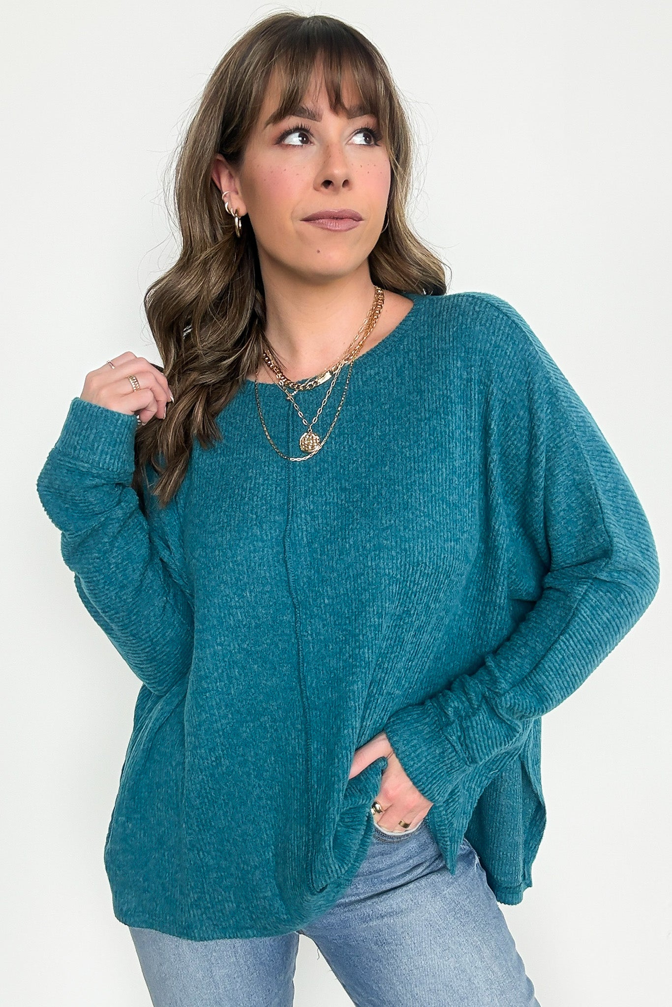 Dreamy Days Ribbed Center Seam Top - Madison and Mallory