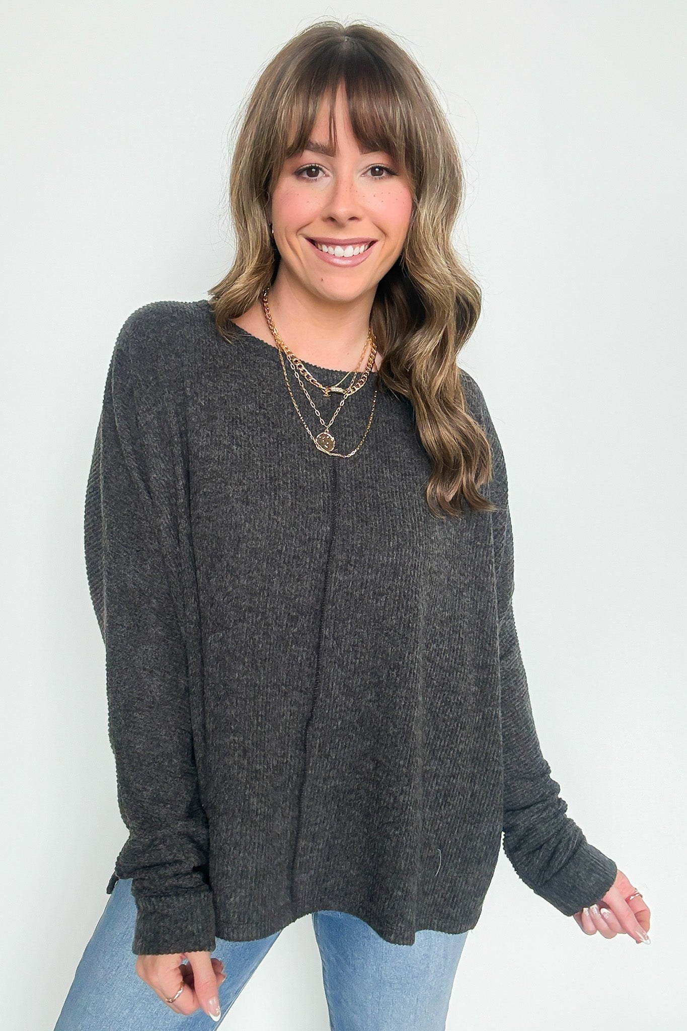 Dreamy Days Ribbed Center Seam Top - Madison and Mallory