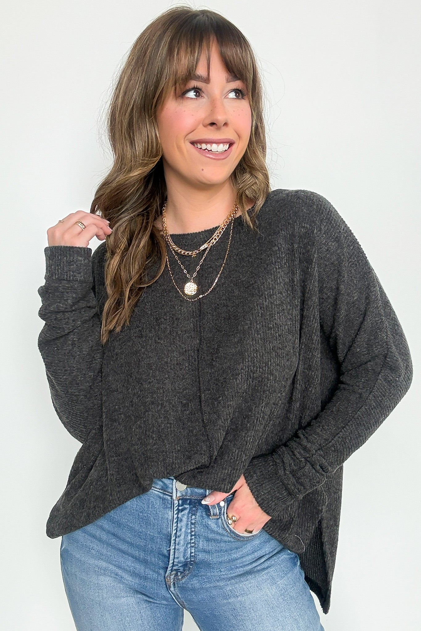 Dreamy Days Ribbed Center Seam Top - Madison and Mallory