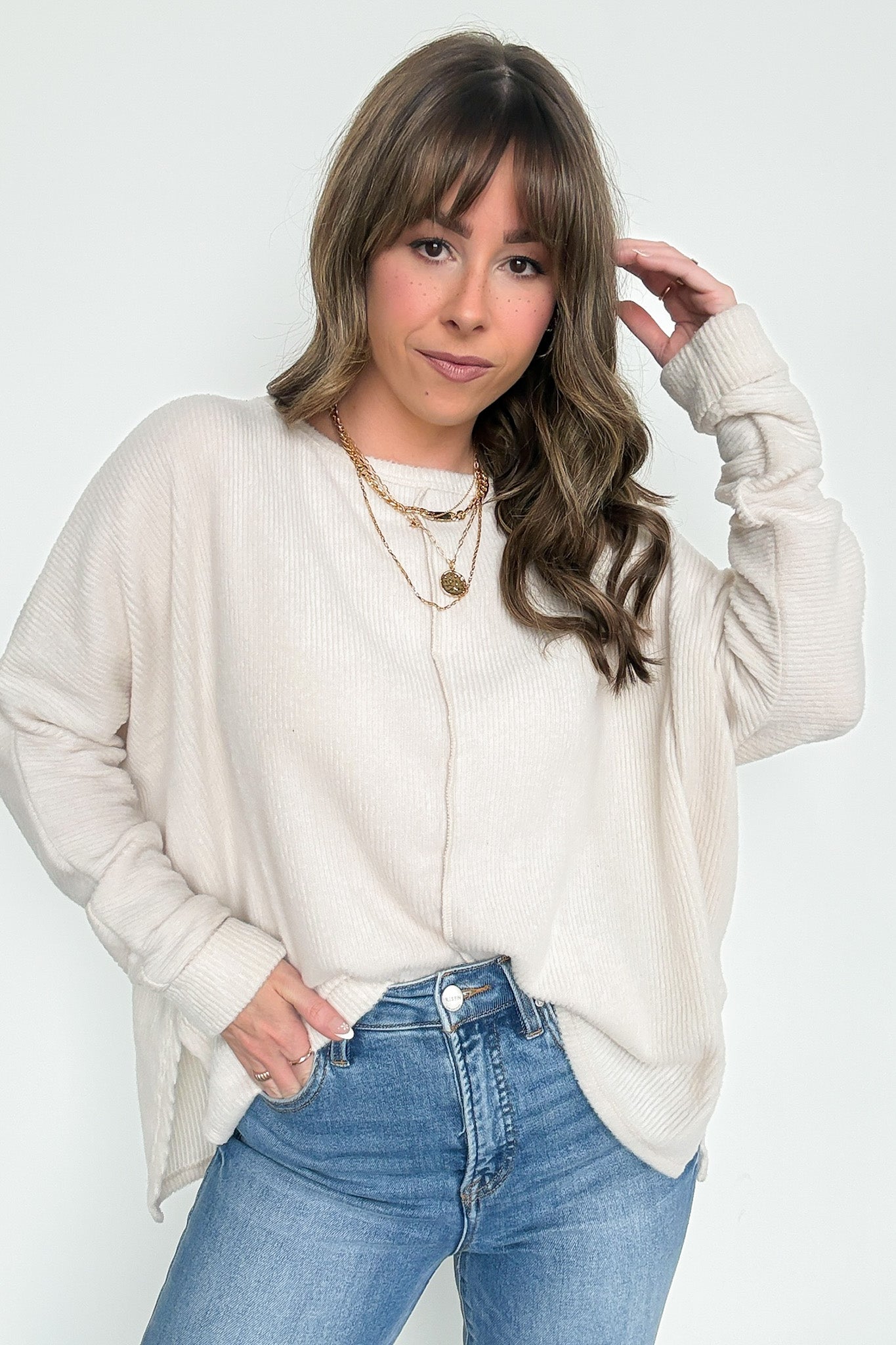 Dreamy Days Ribbed Center Seam Top - Madison and Mallory