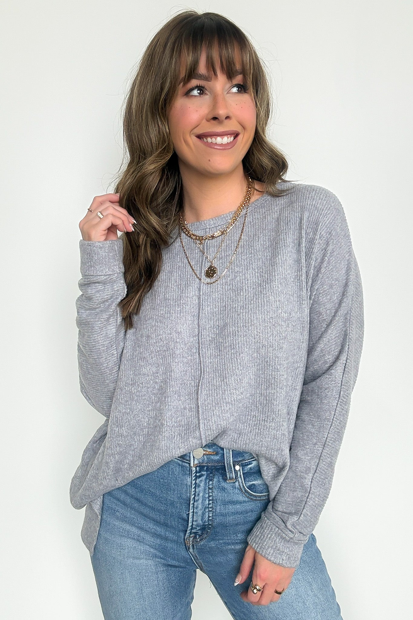 Dreamy Days Ribbed Center Seam Top - Madison and Mallory