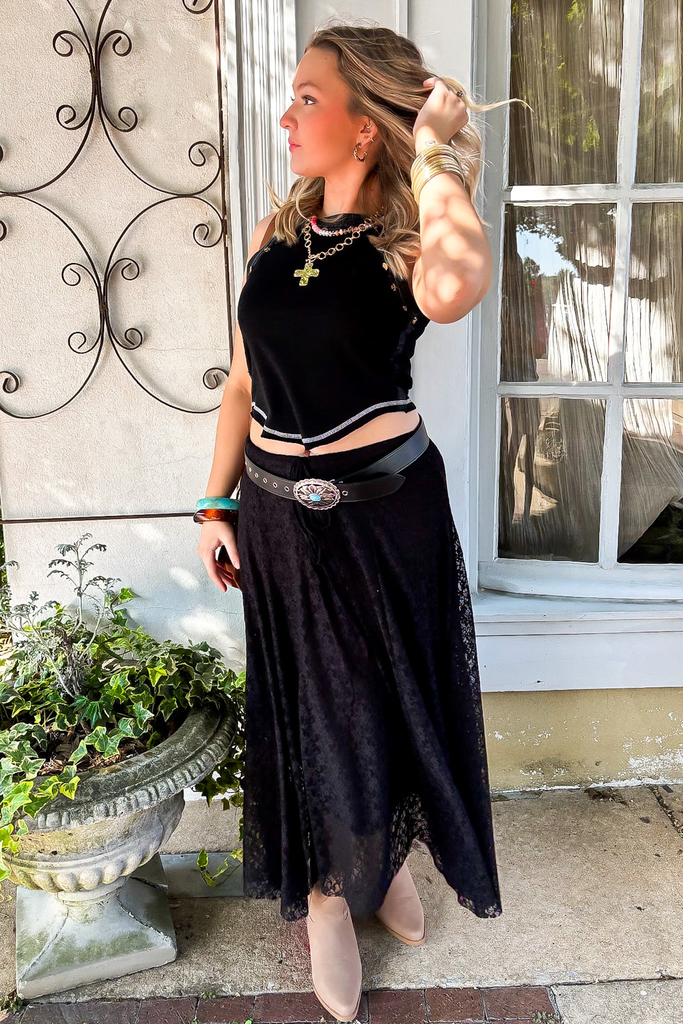 Flirtline Lace Maxi Skirt - Madison and Mallory