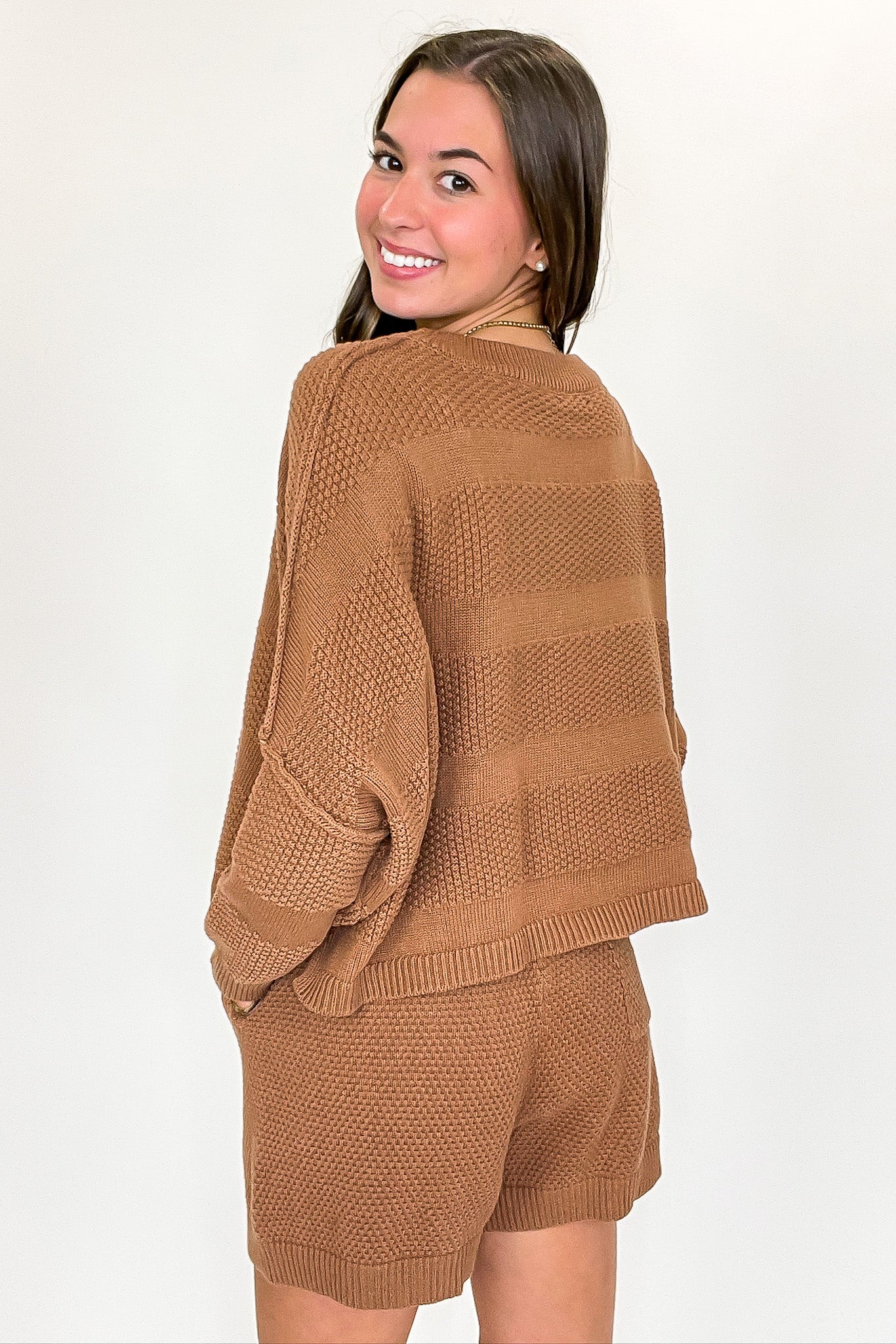 Ease Relaxed Fit Knit Top and Shorts Set - Madison and Mallory