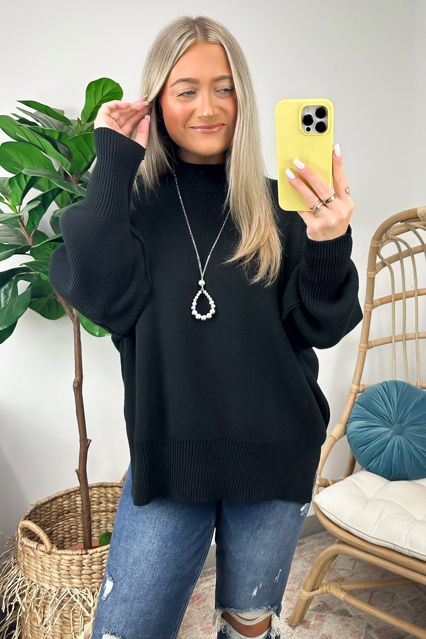 Easy Retreat Oversized Side Slit Sweater - BACK IN STOCK - Madison and Mallory