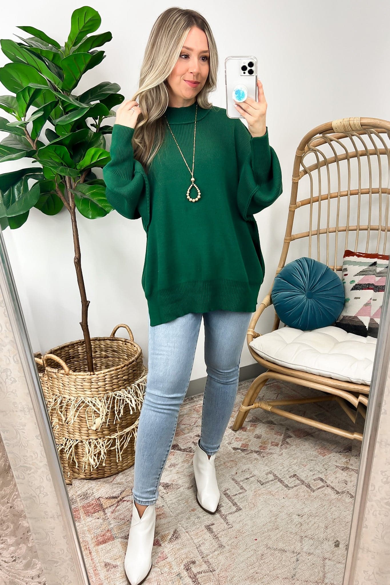Easy Retreat Oversized Side Slit Sweater - FINAL SALE - Madison and Mallory