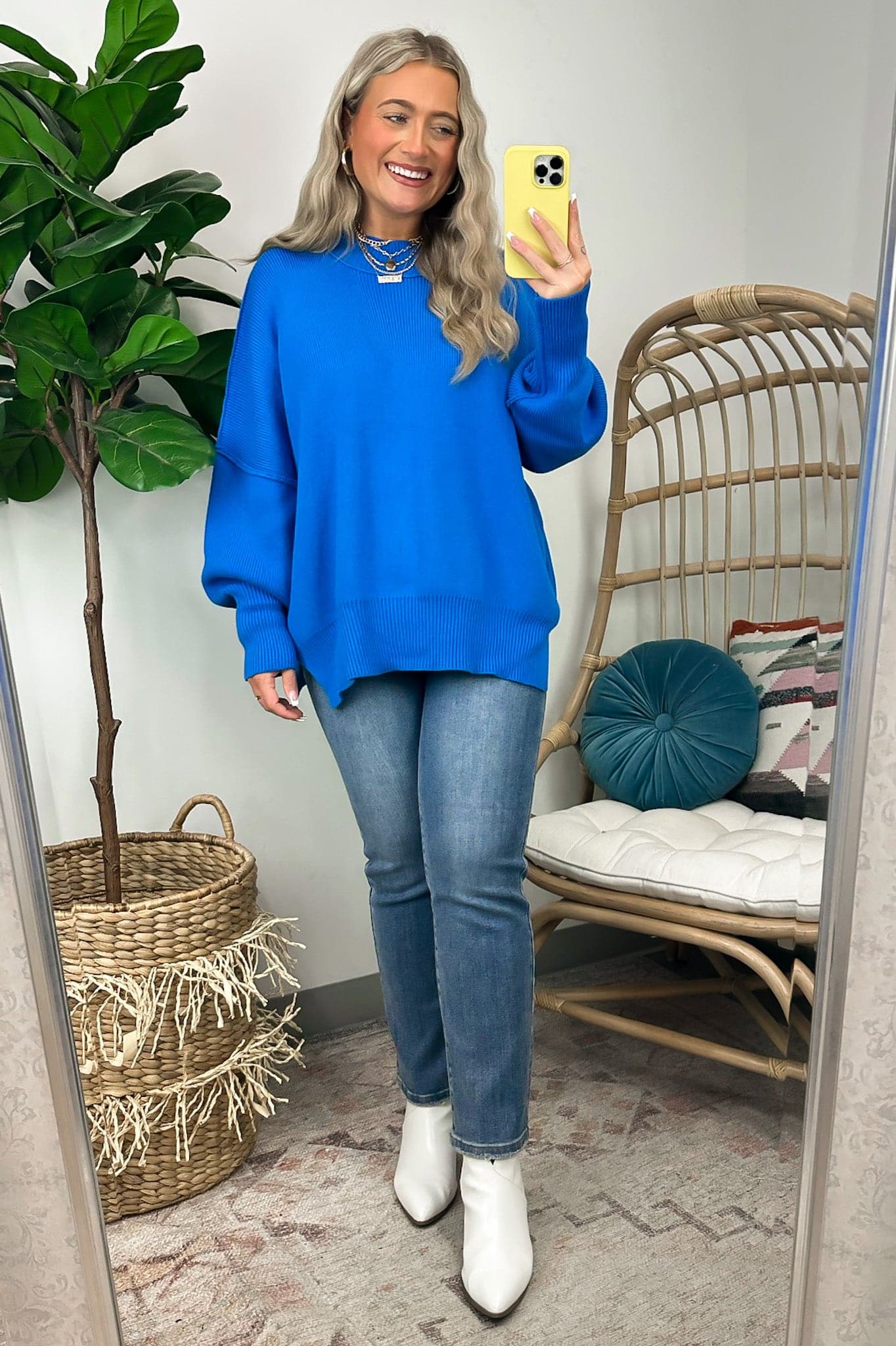 Easy Retreat Oversized Side Slit Sweater - FINAL SALE - Madison and Mallory