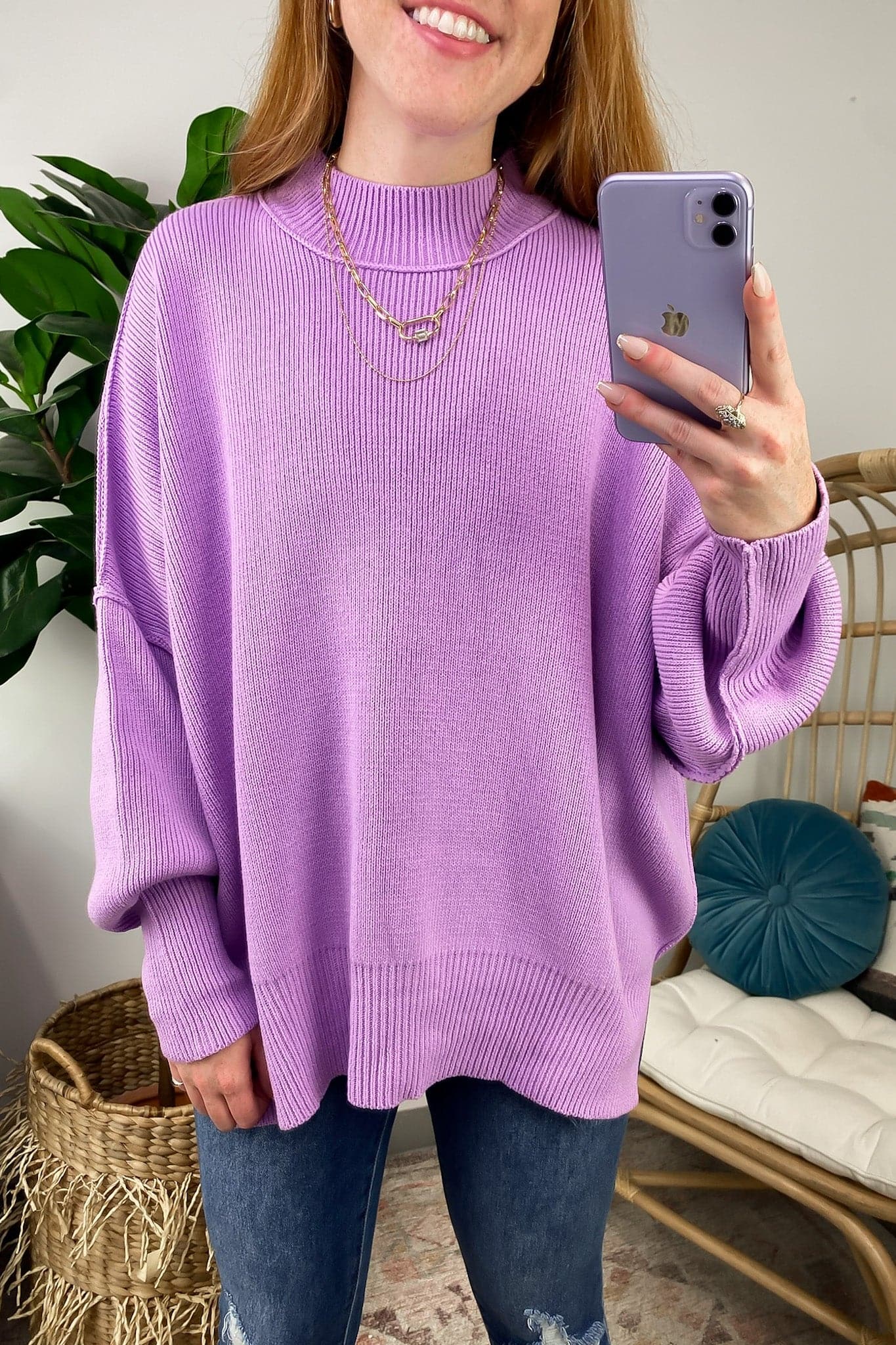 Easy Retreat Oversized Side Slit Sweater - FINAL SALE - Madison and Mallory