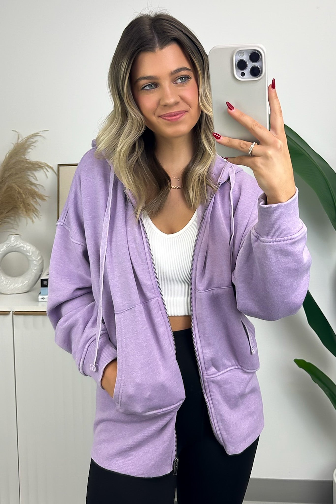 Elaynah Fleece Tapered Hoodie Jacket - BACK IN STOCK - Madison and Mallory