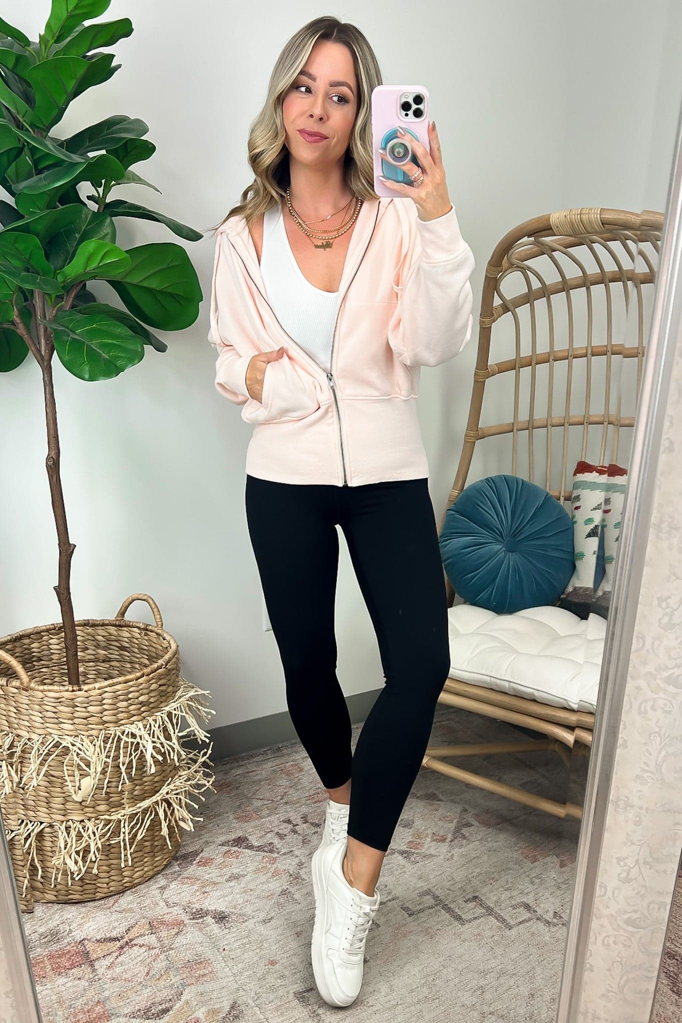 Elaynah Fleece Tapered Hoodie Jacket - BACK IN STOCK - Madison and Mallory