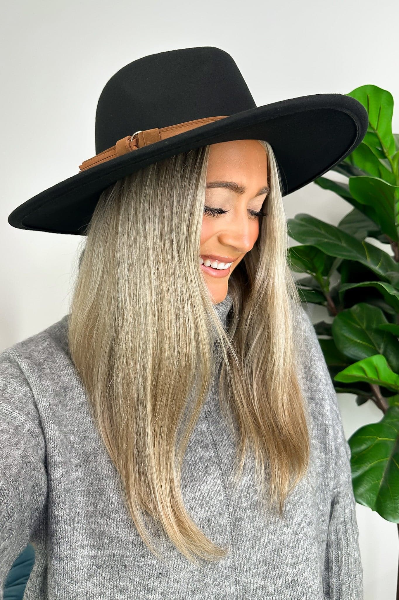 Elevated Choice Wide Brim Panama Fedora Hat - FINAL SALE - Madison and Mallory