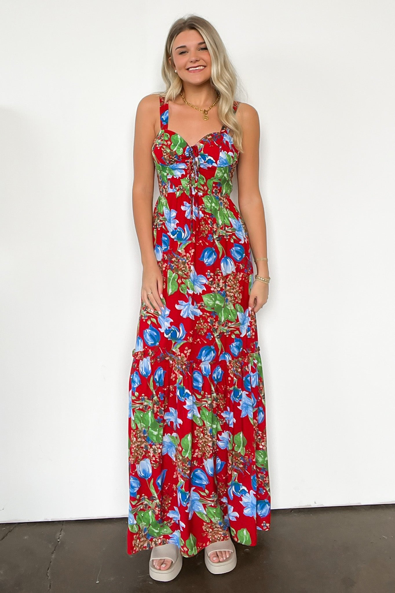 Exceptional Sight V-Neck Floral Maxi Dress FINAL SALE