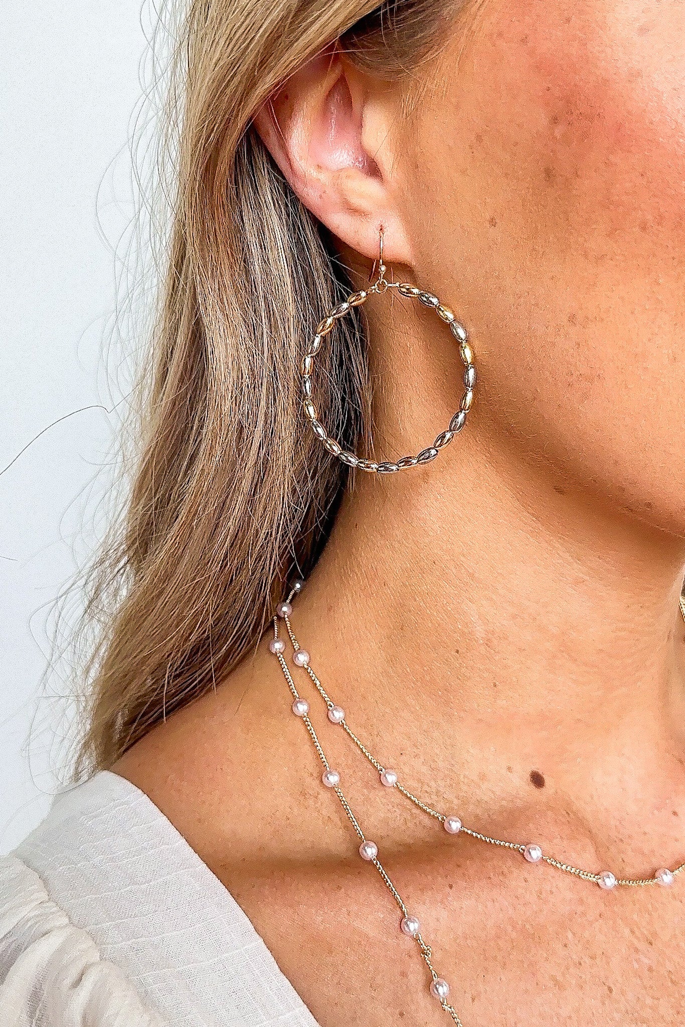 Exquisite Outlook Beaded Circle Hoop Earrings - Madison and Mallory