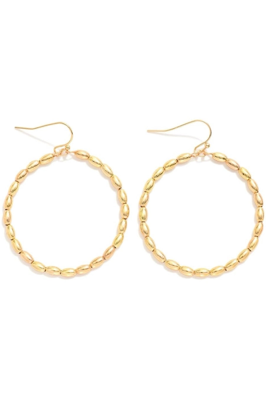 Exquisite Outlook Beaded Circle Hoop Earrings - Madison and Mallory