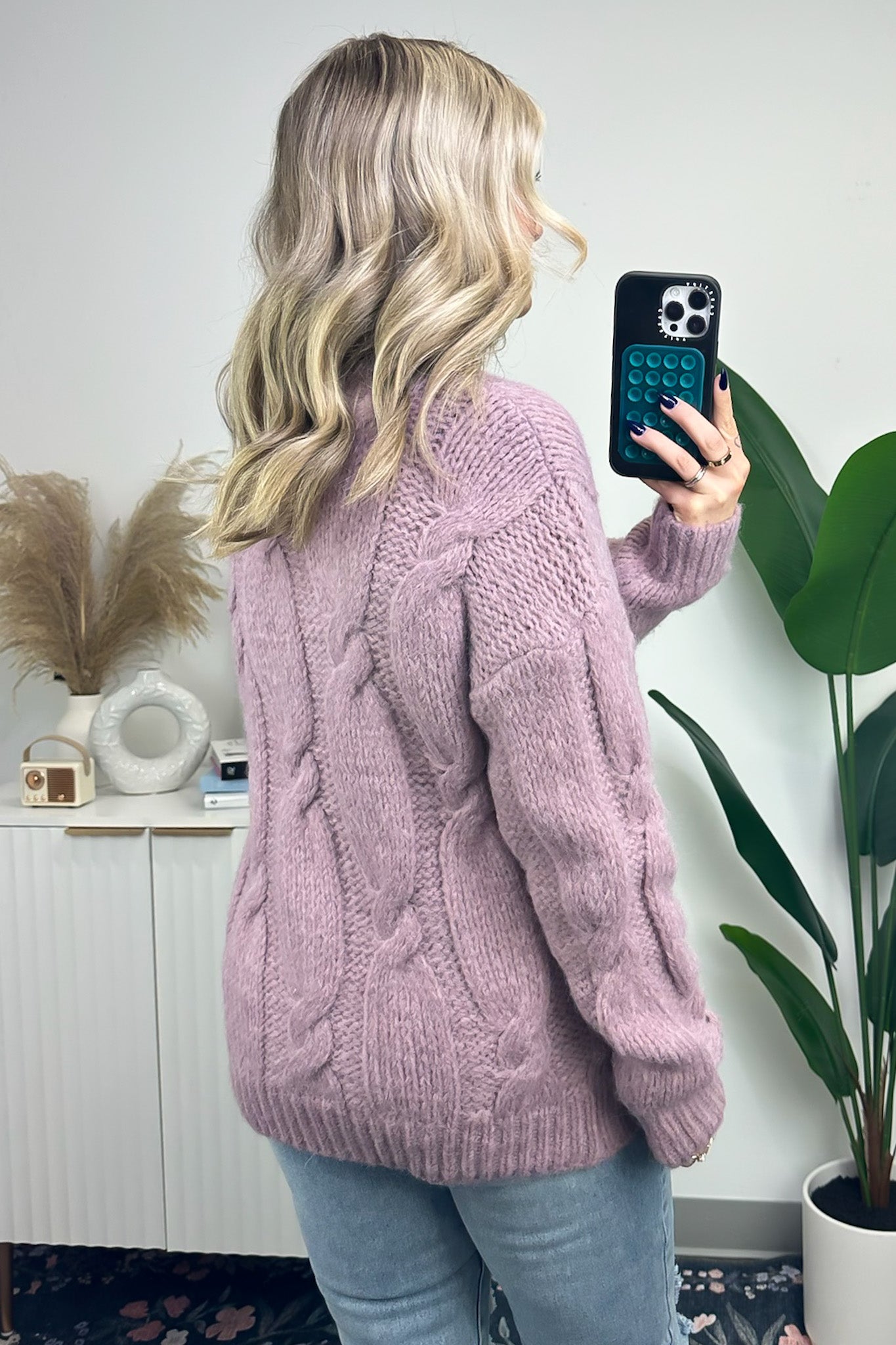 Fall and Forever Cable Knit Turtleneck Sweater - FINAL SALE - Madison and Mallory