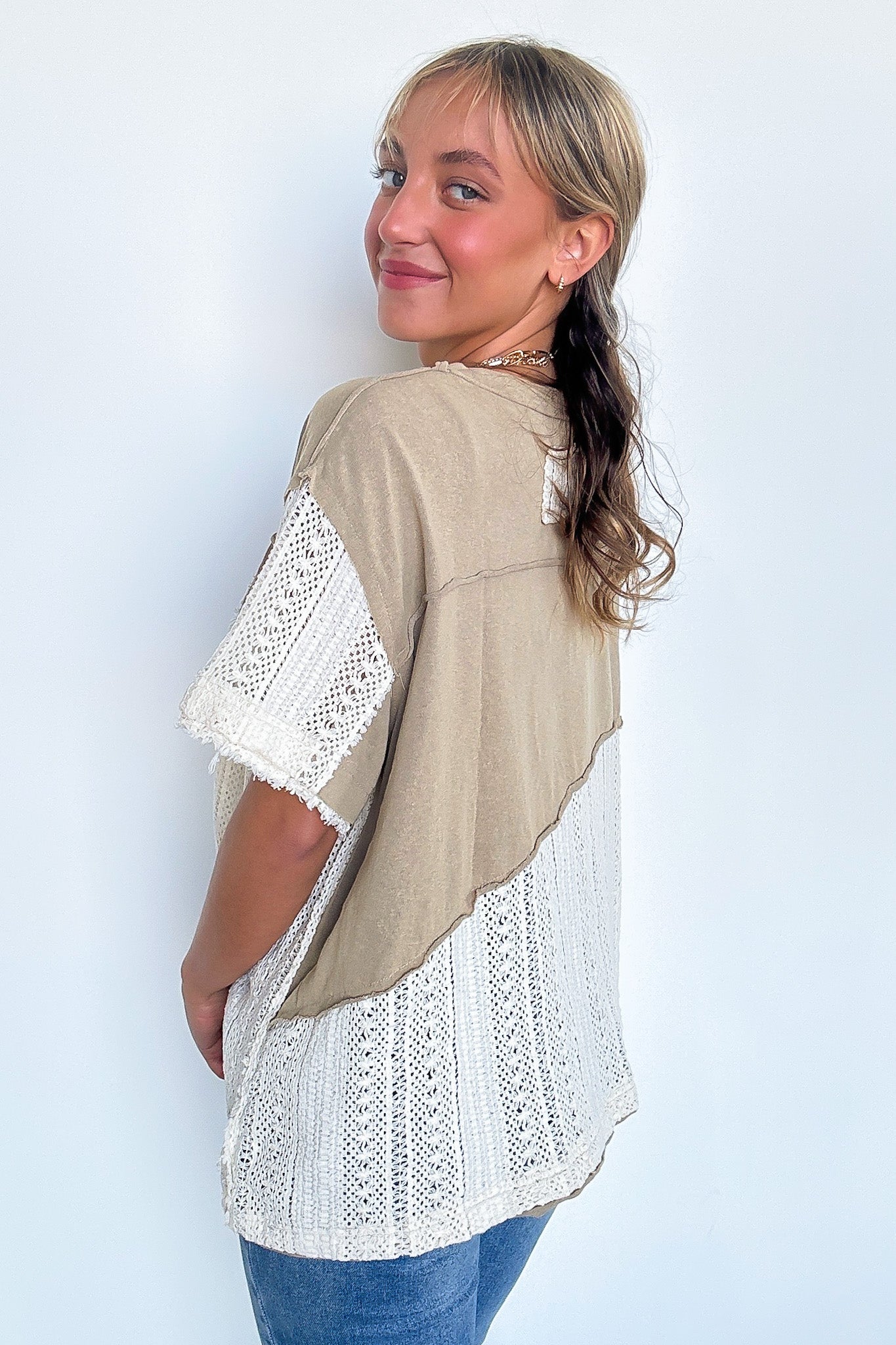 Far Out Peace Sign Contrast Top - FINAL SALE - Madison and Mallory