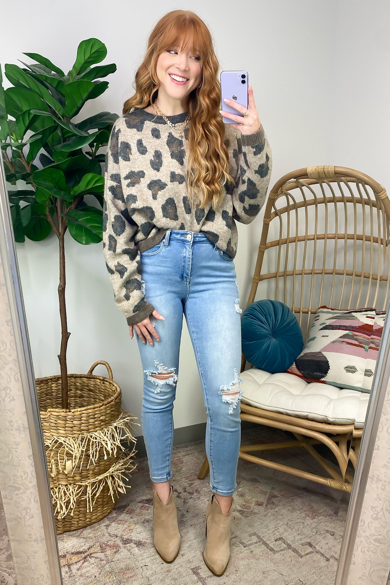 Fond Favorite Animal Print Oversized Fit Sweater - FINAL SALE - Madison and Mallory