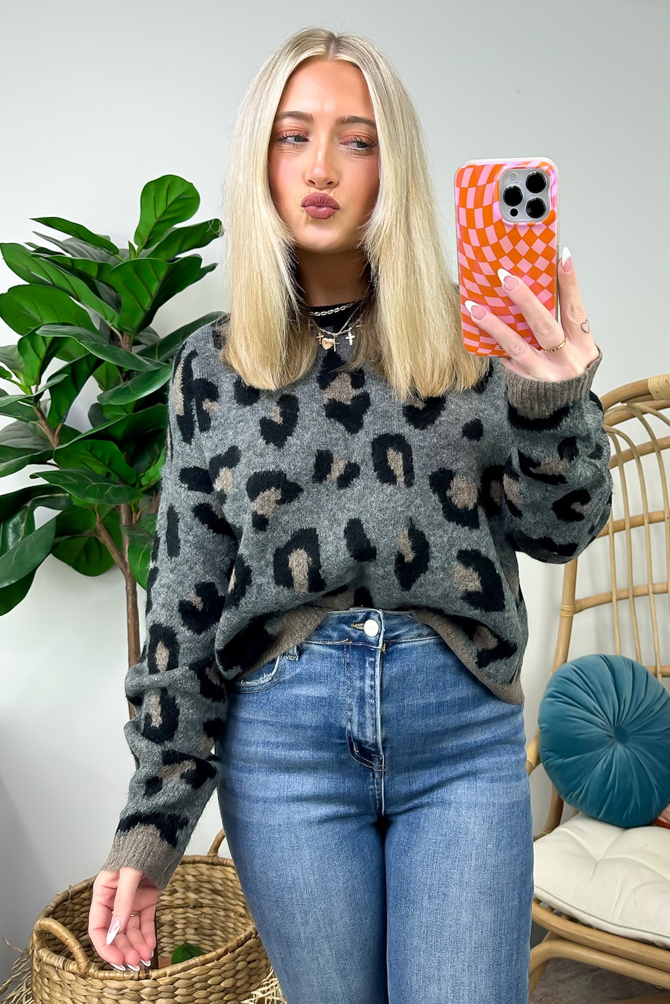 Fond Favorite Animal Print Oversized Fit Sweater - FINAL SALE - Madison and Mallory
