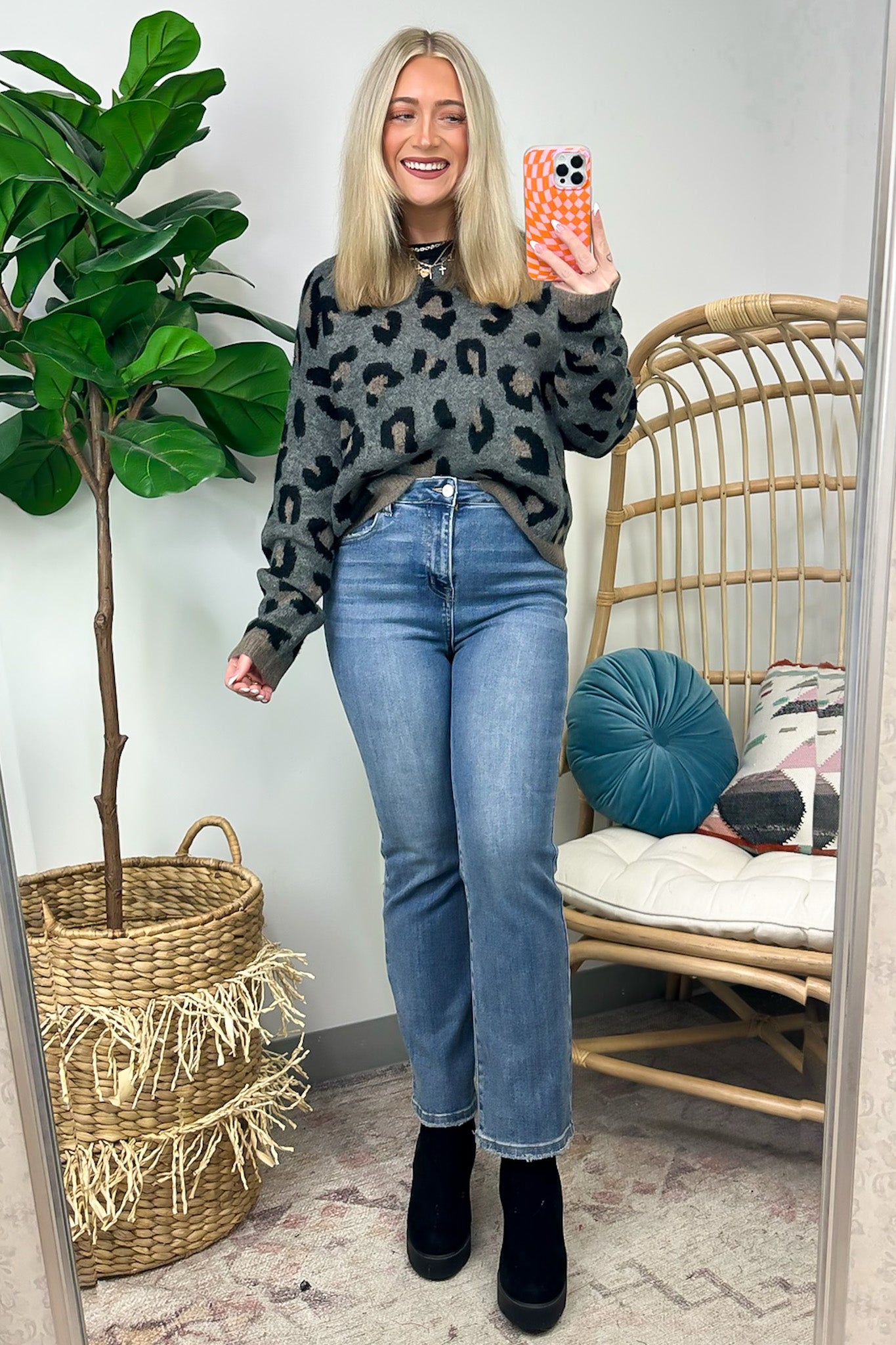 Fond Favorite Animal Print Oversized Fit Sweater - FINAL SALE - Madison and Mallory