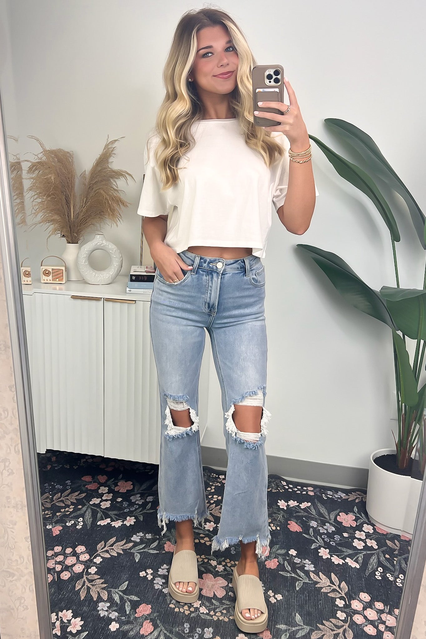  Francie High Rise Straight Crop Jeans - BACK IN STOCK - Madison and Mallory