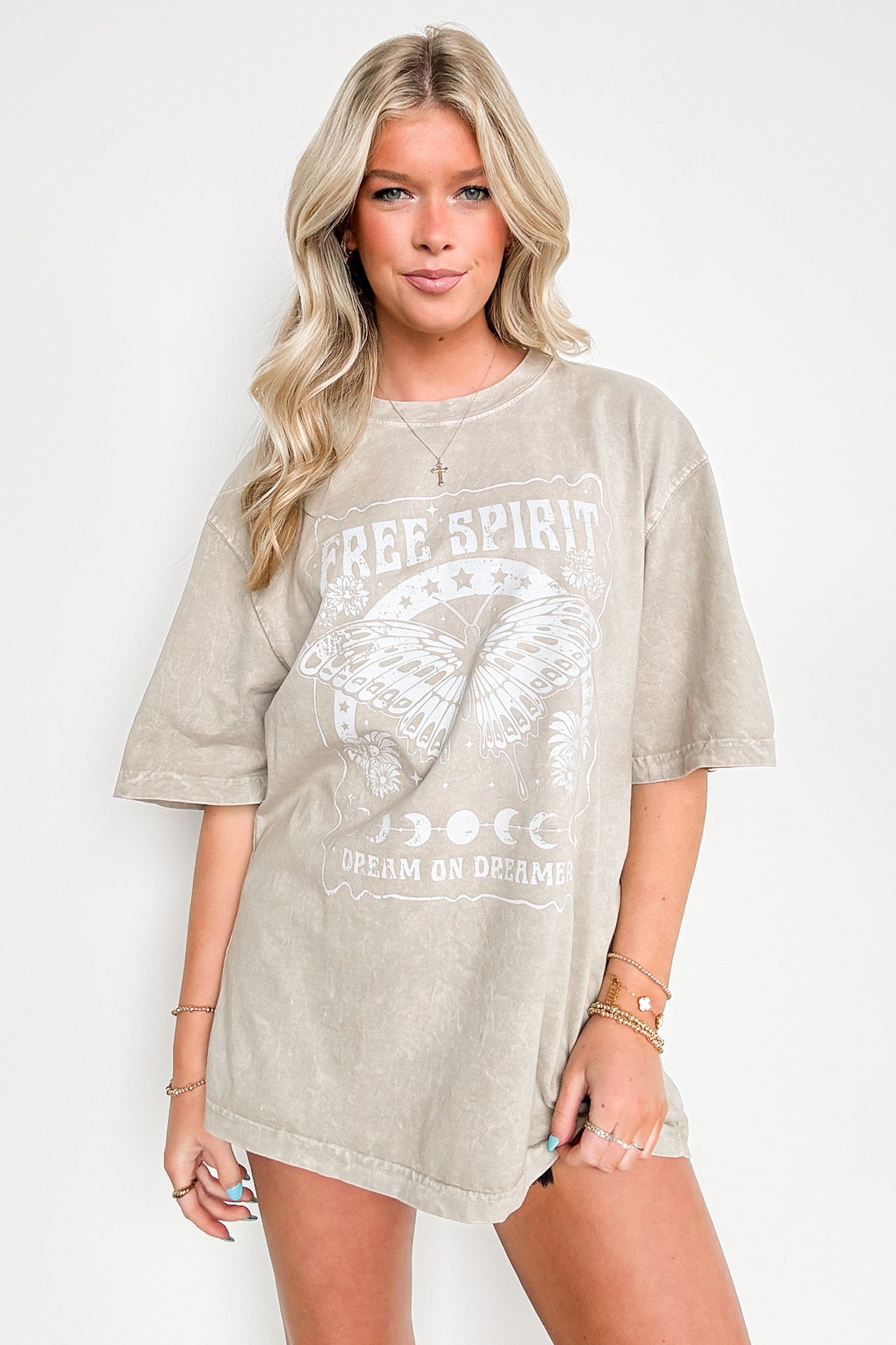 SM / Vintage Stone Free Spirit - Dream on Dreamer Vintage Graphic Tee - Madison and Mallory