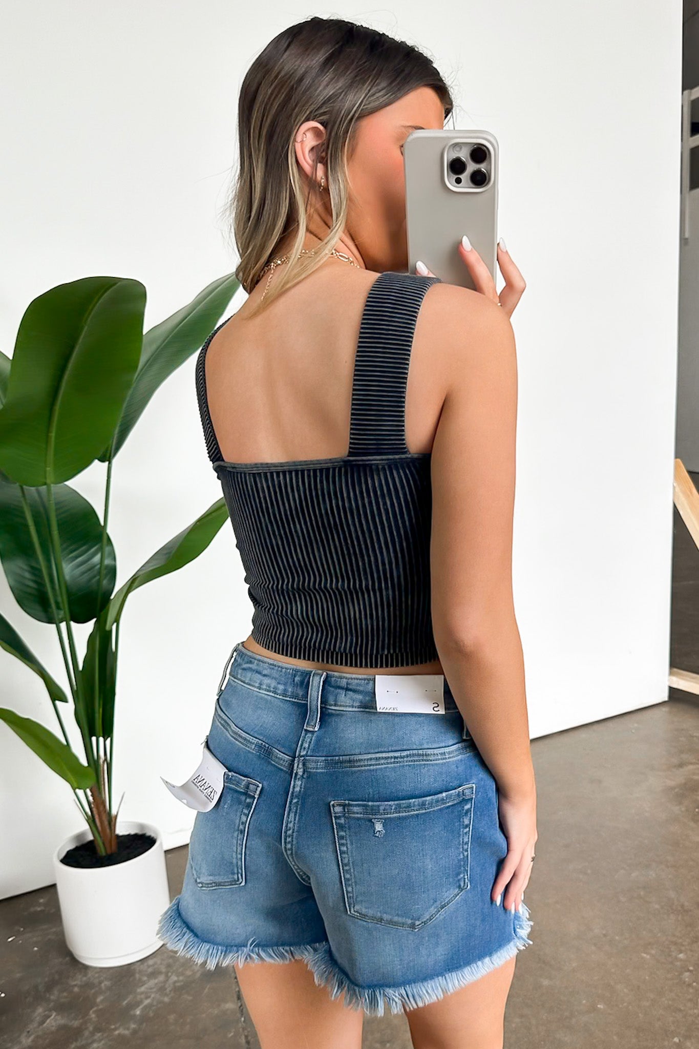 Good Karma Ribbed Square Neck Tank Top - FINAL SALE - Madison and Mallory