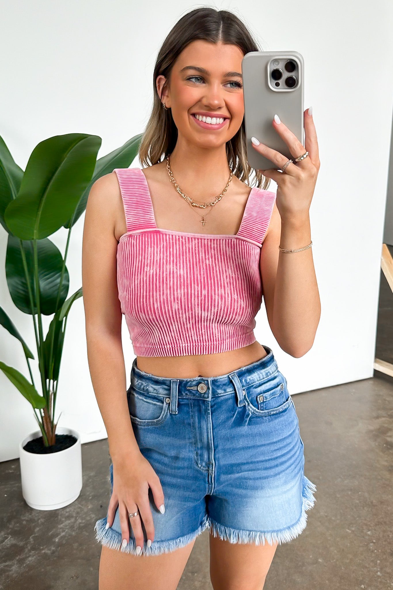 Good Karma Ribbed Square Neck Tank Top - FINAL SALE - Madison and Mallory