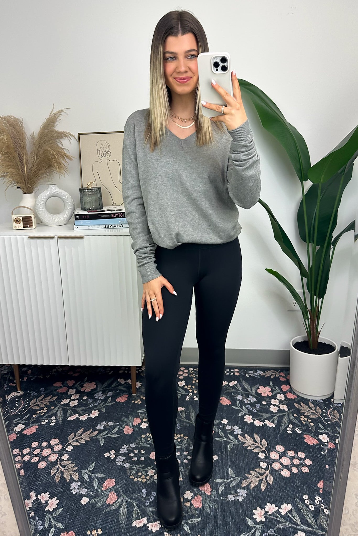 Hariata V-Neck Sweater Top - FINAL SALE - Madison and Mallory
