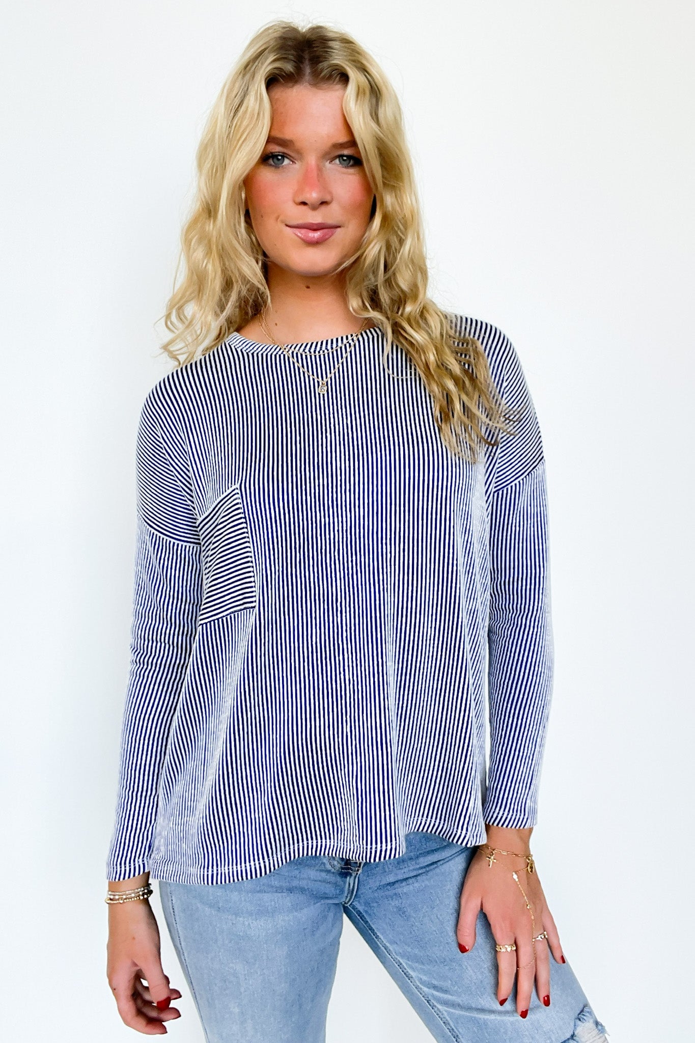 Harper Chill Ribbed Long Sleeve Top - FINAL SALE - Madison and Mallory
